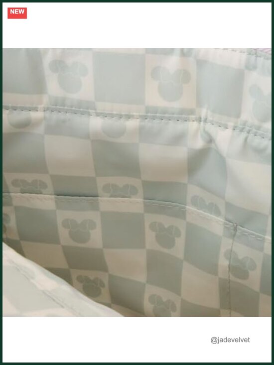 Loungefly Minnie Mouse Checkered Convertible Backpack Tote Faux Leather main image 6